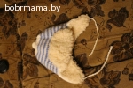 Шапочка зимняя на овчине для мальчика с рождения до 1,5 лет