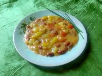 Кабачки тушеные с фасолью 