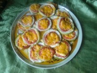 Кабачки с помидорами под сыром