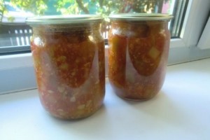 Салат из кабачков, консервированный на зиму