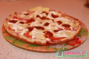 Быстрая пицца на сковородке