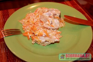 Щука с овощами