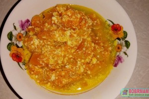 Тыква с яйцом